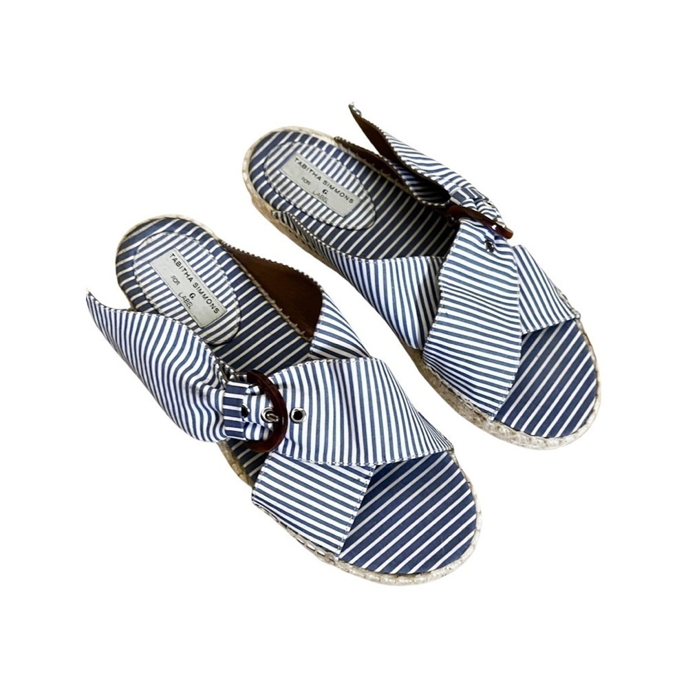 TABITHA SIMMONS for G Label Richie Striped Slide Sandals Women's Sz.39